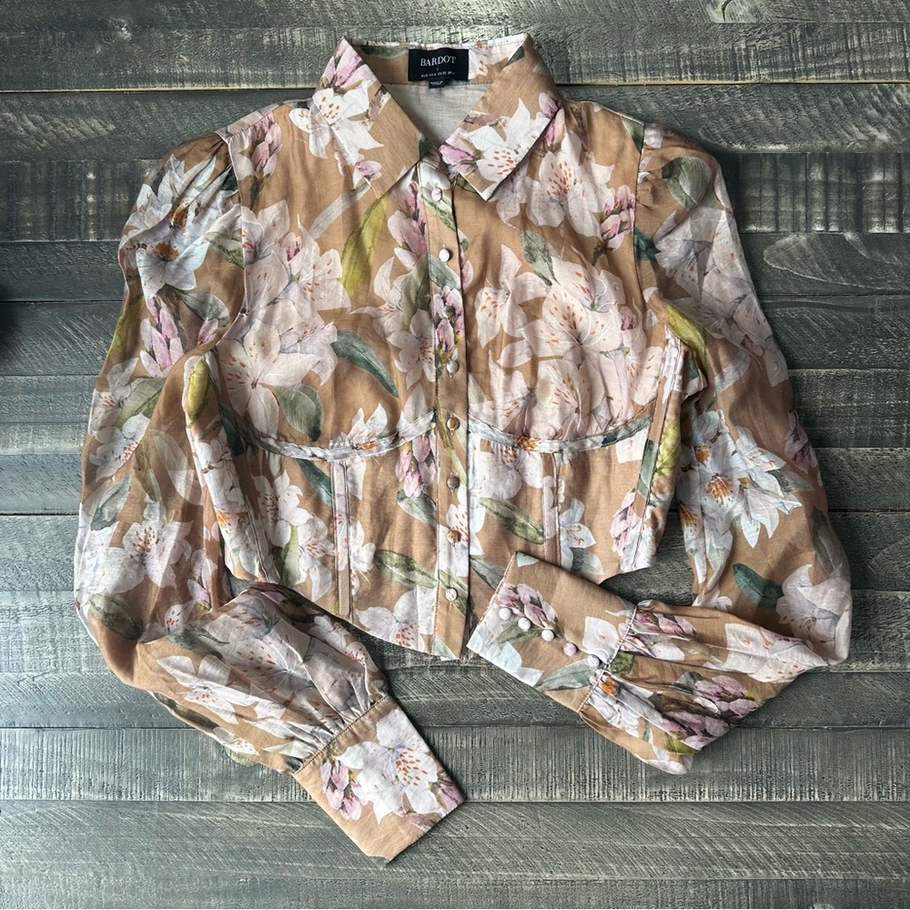 Revolve Bardot Valentina Corset Top in Lily Floral